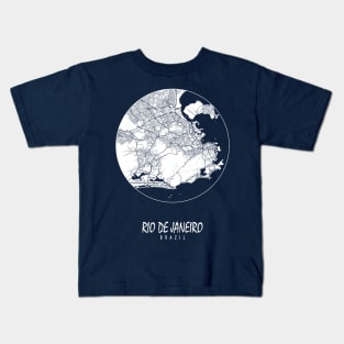 Rio de Janeiro, Brazil City Map - Full Moon Kids T-Shirt